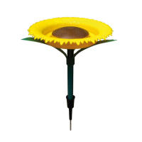 Alimentador de aves con forma de flor brillante, bandeja de alimentación de aves al aire libre, girasol, regalo para amigos, familiares y vecinos - details 6