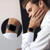 Correa De Acero Inoxidable Para Apple Watch Ultra 49mm 9 8 7 45mm 41mm Compatible Con IWatch 6 5SE 3 Anillo De Pulsera Para Hombres Y Mujeres - details 6