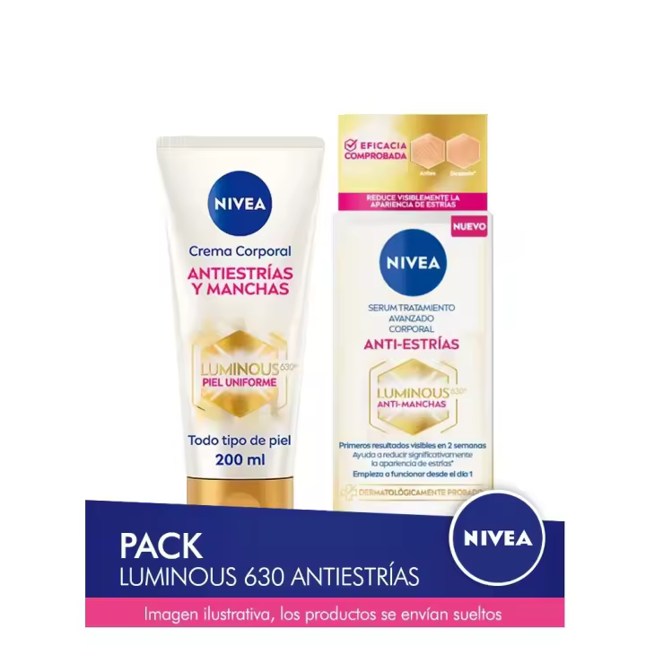 NIVEA Pack ahorro Luminous antiestrías - Contiene Sérum y crema - 1