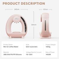 Cafetera monodosis para café molido o en cápsulas, cafetera MINI Q 2 en 1, cafetera mini para una Taza de café o te con cafetera - details 2
