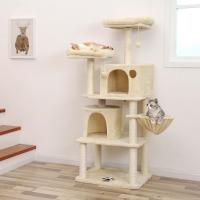 Árbol para gatos con postes recubiertos de sisal, rascador con varias plataformas y centro de actividades para gatos, color a elegir - details 2