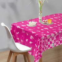 Mantel De Fiesta Tema Rosa Para Niñas Decoración De Cumpleaños Y Boda De Princesa Cubierta De Mesa Para Bebés De 1 Año Supplies - details 2