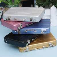 Nueva Caja De Almacenamiento De Aluminio Porta Tarjetas De Crédito Y Business ID Mini Maleta Caja De Monedas Organizador De Joyas Rectangular - details 10