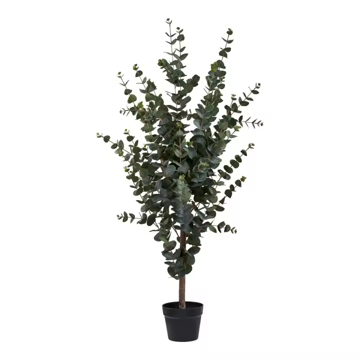 Planta Eucalipto Artificial, Plástico PE, Verde, 46x36x120 cm - 1