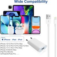 Cargador para iPhone /Apple, Cargador USB y 1 M Cable,  Adaptador de Pared de Potencia de Cargador USB de 5 V/1 a USB, Compatible con iPhone 14/14 Pro/13/13/11 8 7 6S X XR XS SE 2020 Plus Pro MAX Airpod - details 0