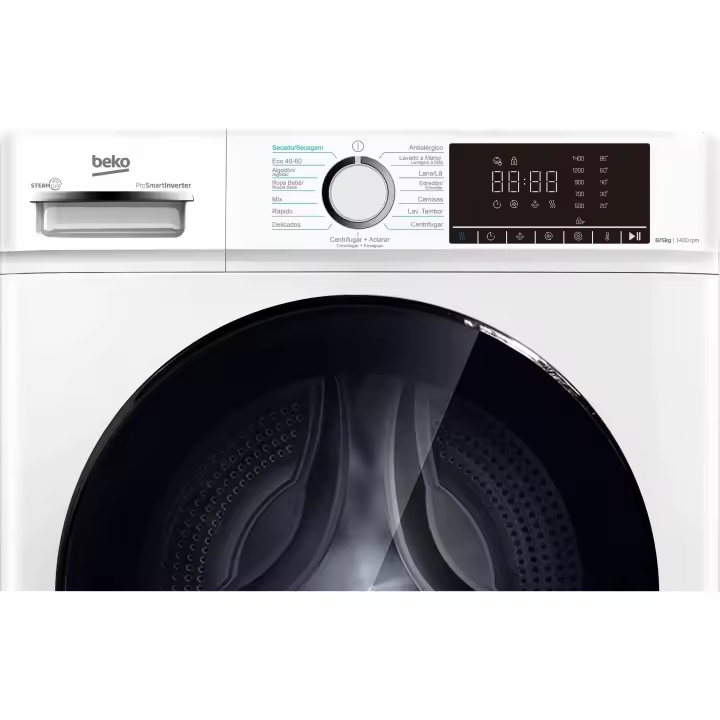 Beko - Lavadora secadora B1D85364WSPT 8 kg / 5 kg, 1400 rpm, clase A/D, blanco para hogar eficiente - 1