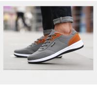 Zapatos De Hombre Impermeables Para Primavera Y Otoño Tenis De Cuero Deportivos Antideslizantes Suela De Goma Para Caminar Y Deporte - details 3