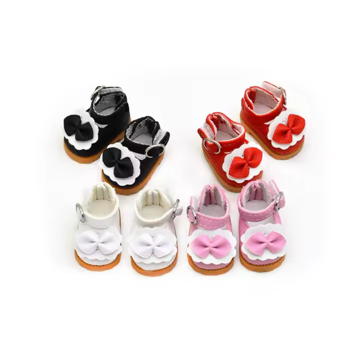 Zapatos De Lona Para Muñeca Labubu 17cm Zapatos De Dedo De Algodón Para Muñeca EXO/Cotton Zapatos De Cuero Para Muñecas De 10cm - 1