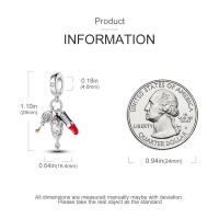 Colgante De Serie Trabajo Y Carrera En Color Plata Para Pulsera Pandora DIY Joyería Para Mujer Zirconia Metálica De Plata - details 31
