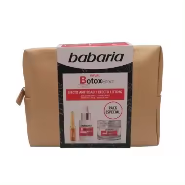 Pack especial Babaria neceser dorado, ritual Botox Effect( ampolla+serum +crema) - 1