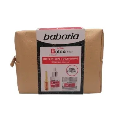 Pack especial Babaria neceser dorado, ritual Botox Effect( ampolla+serum +crema) - 1