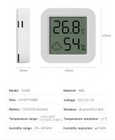Sensor De Temperatura Y Humedad Inteligente Tuya Con Pantalla LCD Mini Higrómetro Control Remoto Por App Para El Hogar - details 1