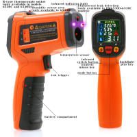 PEAKMETER PM6530D Termómetro Infrarrojo Portátil Medidor De Temperatura Industrial Para Pruebas De Temperatura De Aceite - details 10