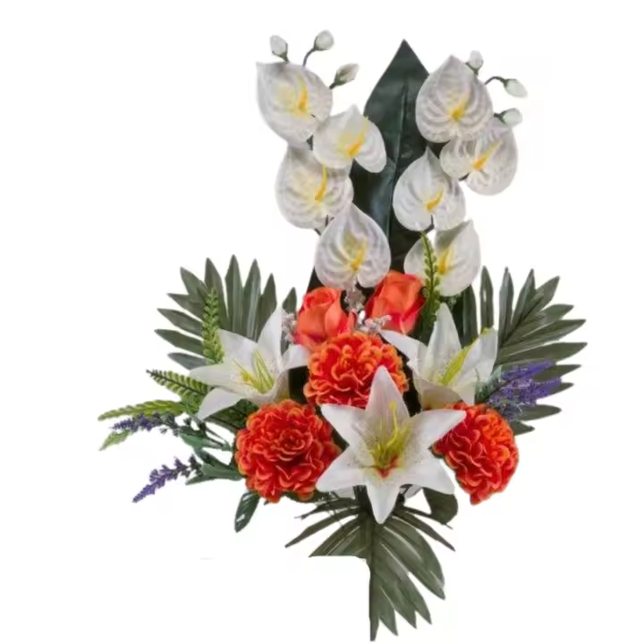 Ramo de Flores Artificiales para Decoración Interior y Exterior | Día de Todos los Santos y Difuntos - 1