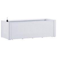 vidaXL Arriate con sistema de riego automático 100x43x33 cm Color Blanco,  Antracita,  Gris y mas - details 1