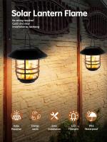 Lámpara Solar Colgante Impermeable Para Exterior Con Lluvia De Lamas LED De Vidrio Grueso Y Acero Inoxidable Para Pared Valla Patio - details 0