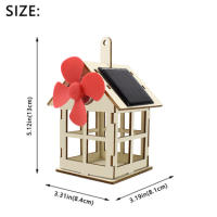 Kit De Ciencia Windmill Para Niños DIY Experimento Educativo De Física Con Tecnología Solar 2 En 1 Regalo STEM De Hojas Gemelas De Madera - details 0
