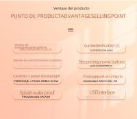 Teclado De Juego 104 Teclas Con Retroiluminación Colorida Teclado Cableado Sentido Mecánico Para Computadora Periféricos E-sports Para Desktop Laptop - details 1