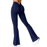 Leggings De Yoga Para Mujer De Color Sólido Convolvuladas Cómodas Estirables Fitness Running Gimnasio Deporte De Alta Actividad Cintura Alta De Nueve Longitudes - details 2