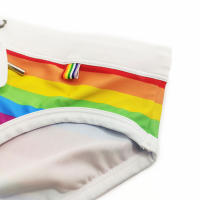 Bragas De Natación Para Hombre En Blanco Con Estampado De Bandas Sport Y Playa Moda Verano Material Poliéster Y Spandex - details 11