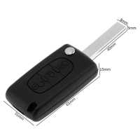 Ociodual Carcasa Llave Mando de 3 Botones Faro CE0523 HU83 Compatible con Peugeot 206 207 306 307 308 407 Citroen C2 C3 C4 C5 C6 - details 5
