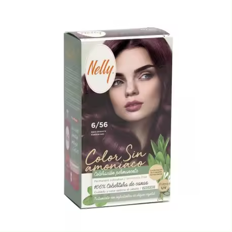 NELLY COLOR SIN AMONIACO 6/56 ROJO GRANATE - 1