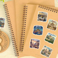 50PCS Pegatinas De Viaje Creativas a Mano Pequeñas Y Frescas Para Decoración De Equipaje Y Cuadernos Estilo Único De Escena De Viaje - details 5