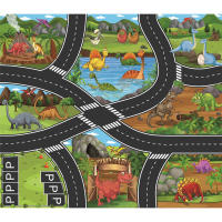 Mesa De Juego Ciudadana 83x57cm Con Señales De Tráfico Mapa De Estacionamiento Dinosaurio Fermero Juguete Educativo Para Niños Sin Batería Material ABS - details 12