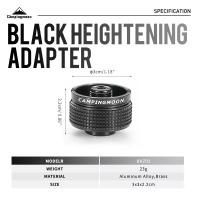 CAMPINGMOON Z03 BKZ03 Juego De Aumento De Altura Para Estufa De Camping Aluminio Adaptador De Tanque De Gas Para Montañas Nubladas - details 1