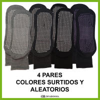 4 Pares Calcetines Antideslizantes Mujer y Calcetines Antideslizantes Hombre - Calcetines Yoga - Calcetines Pilates - details 4