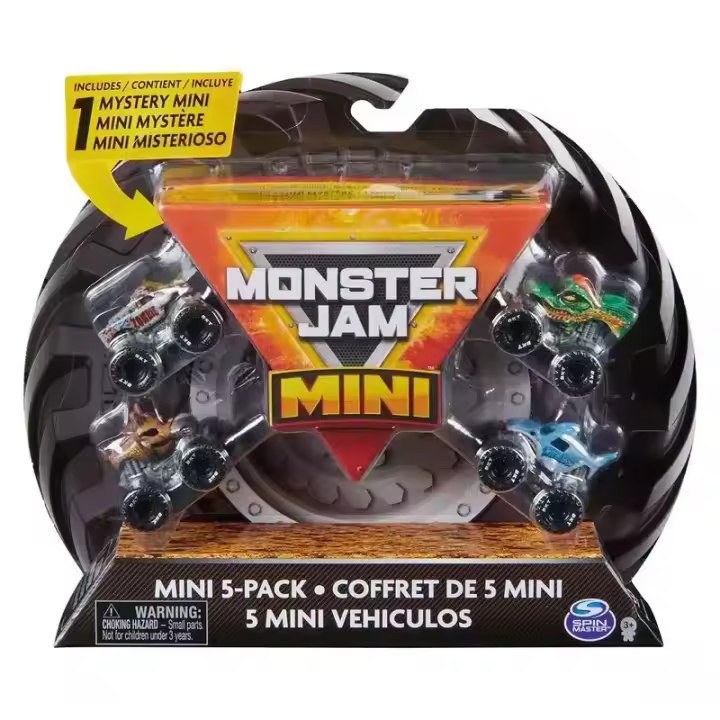 Monster Jam 5 mini monster truck coches a escala 1:87 6066965 SPIN MASTER - 1