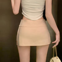 Falda Mini Bodycon Casual Para Mujer Con Abertura Lateral Cintura Alta Estilo Verano Polyester Transpirable A-Line - details 5