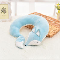 Cojín De Cuello En Forma De Zorro Lindo Y Cómodo De Algodón Suave Con Mascarilla Para Ojos Decorativo De Animal Estilo Wagon - details 14
