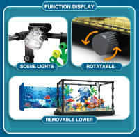 HUIQIBAO MOC Bloques De Construcción De Acuario Con Luz Juguete Creativo Para Niños Forma De Jirafa Mariposa Y Oso ABS Compatible Con Lego - details 3