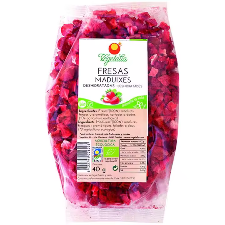 Vegetalia Fresa Trozos Liofilizada Bio 40G - 1