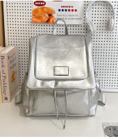 Bolso tipo mochila para el hombro con colgante, moderno, sencillo, informal y de gran capacidad para mujer, con textura y estilo. - details 14