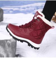 Botas De Tobillo Para Mujer Invierno Calor No Derrapante Negras Botas De Nieve Con Cordones Chaussures Femme Botines Mujer Planas - details 16