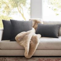 Cubierta De Cojín Suave De Veludo Con Patrón Rayado Para Decoración De Hogar Lujo Cubierta Decorativa Para Sofá Y Cama - details 35