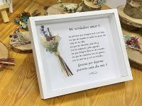 Regalo para los padres madre enamorados verdadero amor con mensaje y ramo de flores naturales preservadas y secas detalle para bodas aniversario día de la madre marco de madera con fondo mensaje de agradecimento a nuestra madre padres - details 4