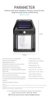 Lámpara De Pared Solar Potente Con Sensor De Movimiento LED 3 Modos De Iluminación Para Jardín Porche Calle Camino Farol Solar - details 9