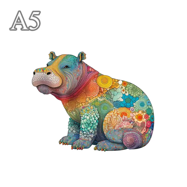 Rompecabezas De Madera Con Patrón Animal Irregular Juguete Educativo Regalo De Cumpleaños O Festividades Para Adolescentes Y Adultos - 1