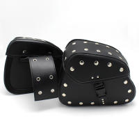 Par De Bolsas De Sillín Para Motocicleta En Cuero PU Negro Impermeable Almacenamiento Lateral Equipaje De Viaje Para Suzuki/Yamaha/Honda - details 23