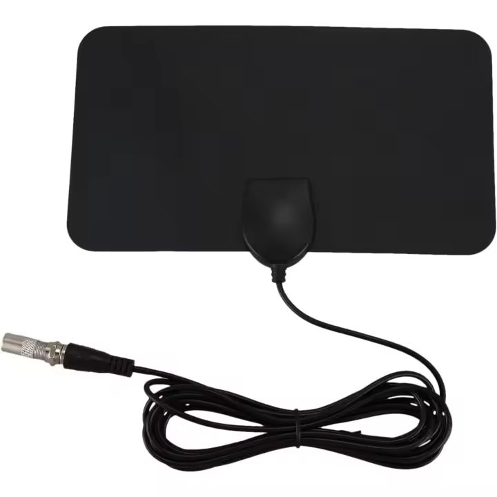 TEMCO Antena de TV de Zoom Interior HDTV Alcance de 50 Millas TVFox VHF UHF DVB,  Mini Antena de TV Digital para Interiores Amplificador de señal de Rango de 50 Millas F-TV HDTV Compatible 4K - 1
