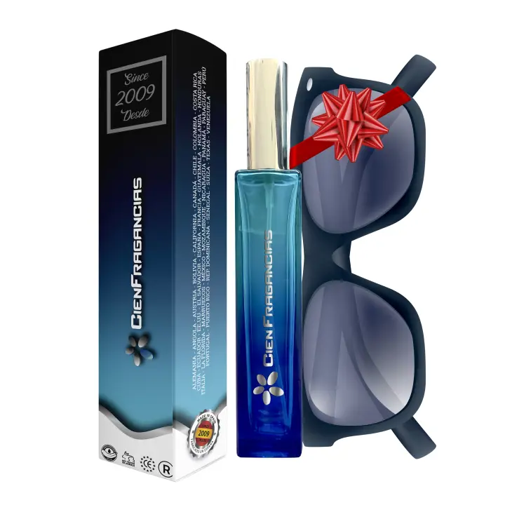 PERFUME INSPIRADO EN BE DELICIOUS DE MUJER - REF. 27 CIEN FRAGANCIAS + GAFAS DE SOL DE REGALO - 1