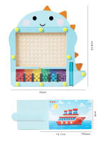 Juego Educativo De Madera Montessori Con Laberinto De Colores Y Bolas Magnéticas Tablero De Dibujo Actividades De Aprendizaje Temprano Para Niños De 3-6 Años - details 6