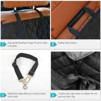 Funda Para Asiento De Coche Para Perros Impermeable Protector De Asiento De Coche Con Respaldo Para Viajes Con Funda Para Asiento Central Para Todos Los Razas De Perros Y Gatos - details 5