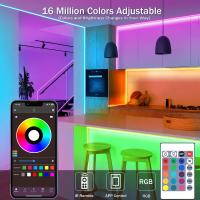 Tira De Luz LED RGB 5050 Control Remoto Y APP Decorativa Para Interiores Sin Control De Agua Fuente De Alimentación DC 5V - details 1