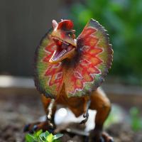 Juguete De Dinosaurio Dilophosaurus Con Bocaza Movable Figuras De Animales En Plástico Juguetes Para Fiesta Cumpleaños Regalos - details 1