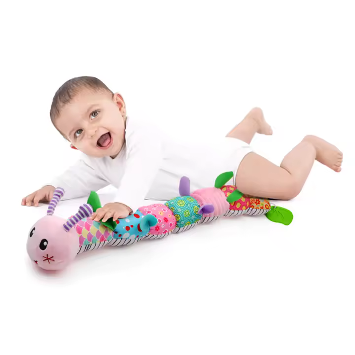 Juguete Educativo Interactivo Para Bebés Caterpillar Musicial De Peluche Suave Juguetes Sensoriales Para Recién Nacidos Y Niños Pequeños Regalo - 1