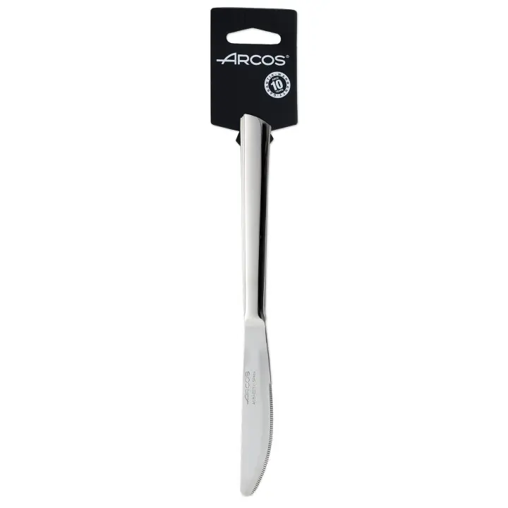 Arcos Cuchillos para Postre de Acero Inoxidable 18/10, Monoblock de una Pieza, Hoja 205 mm, Juego de 3 Piezas, Serie Toscana, Ideal para Repostería y Cocina, Color Plata - 1